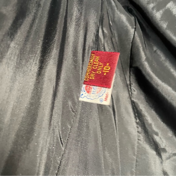 Vintage 80s Blazer Anne Klein Black Velvet S/M Single Breasted - Picture 5 of 9